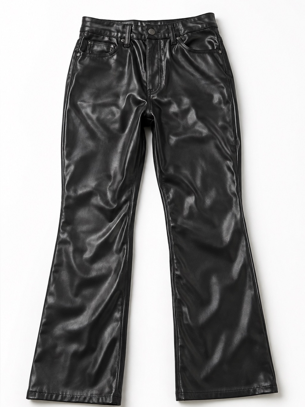 GAP Black Faux Leather Vintage Slim High Rise Jeans Size 30 / 10R